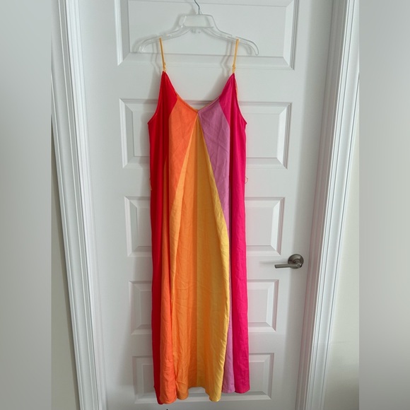 Flying Tomato Dresses & Skirts - Flying Tomato Color Maxi Dress Pink Orange Multi Size L